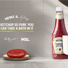 Ketchup so pure you can take a bath in it - The Kraft Heinz Company with MSL Czech Republuc, Leo Burnett Prague