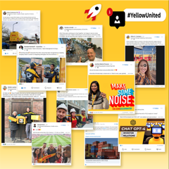 #yellowunited - Employee Advocacy putting the social back into social media - DHL Group with segmenta futurist:a